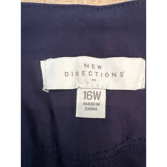 New Directions Hudson Navy Plus Size Pull on Cropped Pants NEW 16W - Picture 8 of 10